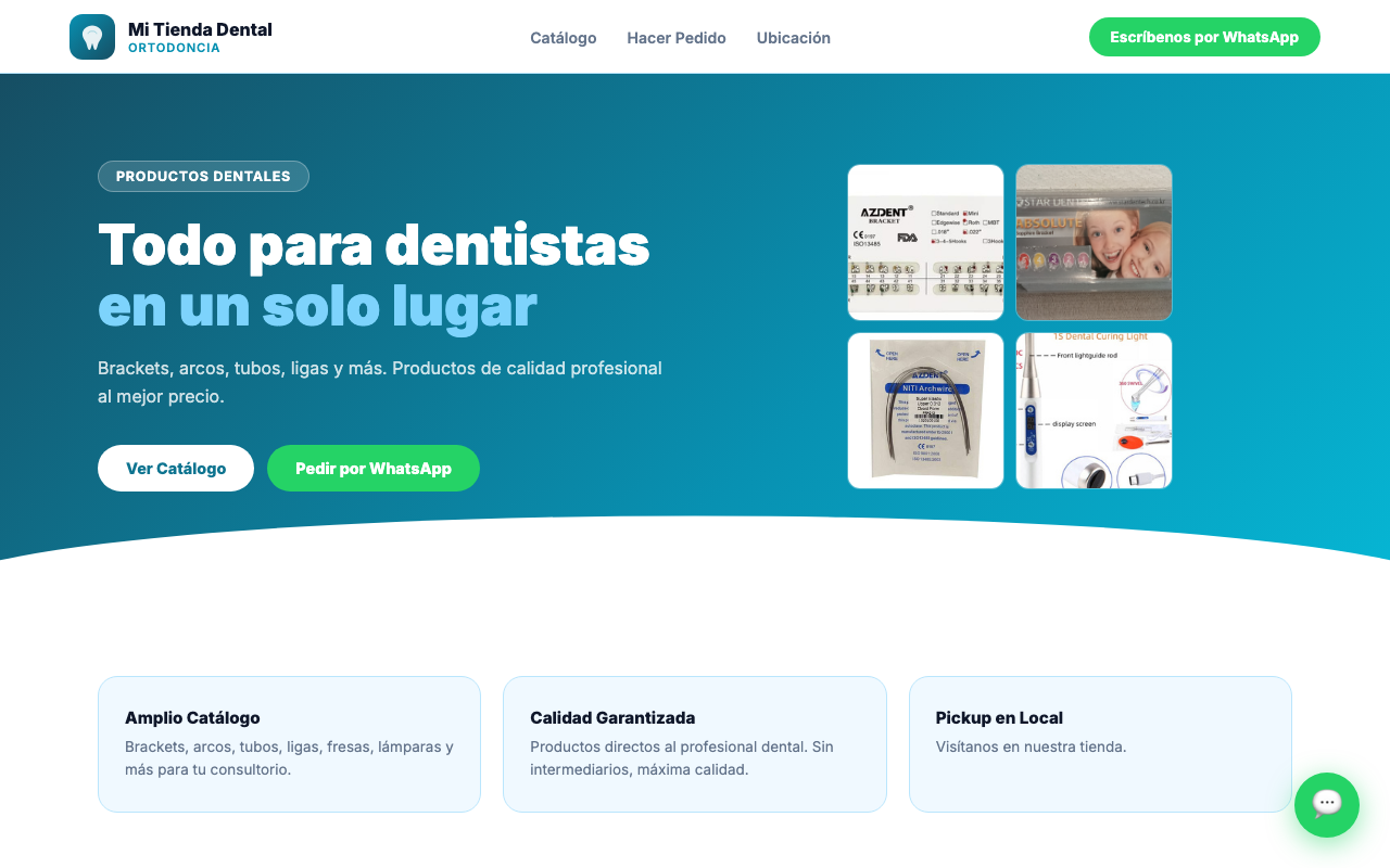 Mi Tienda Dental website